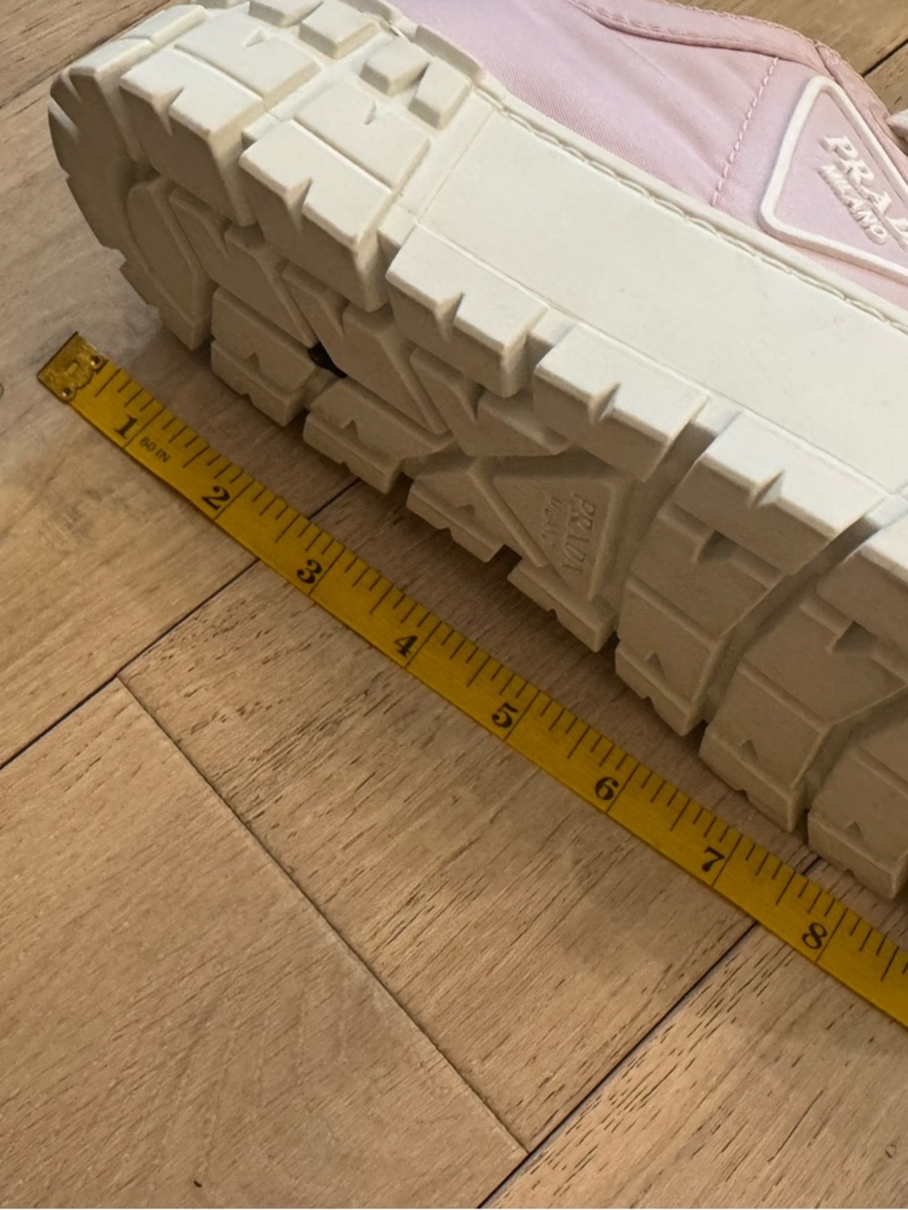 Prada Light Pink Chunky-Soled Sneakers - Picture 4 of 12